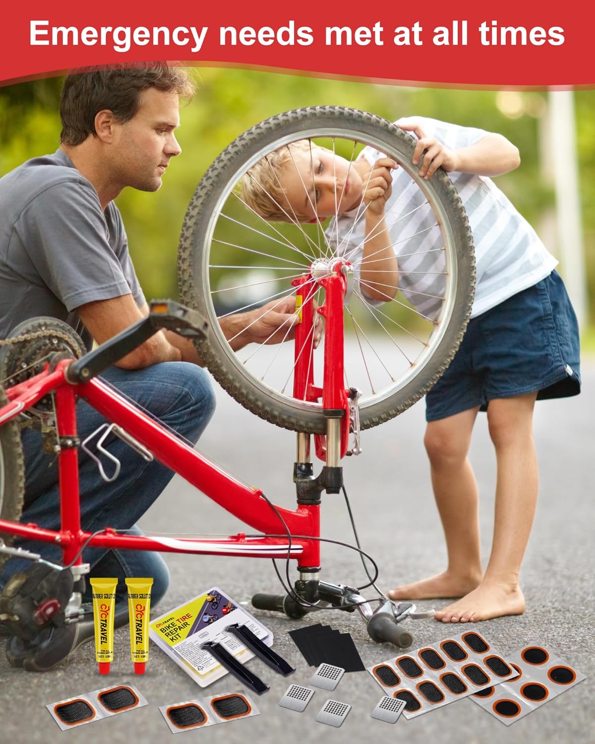 Bike Tire Repair Kit, Bicycle Inner Tube Puncture Patch Kits with 20 PCS - Image 5