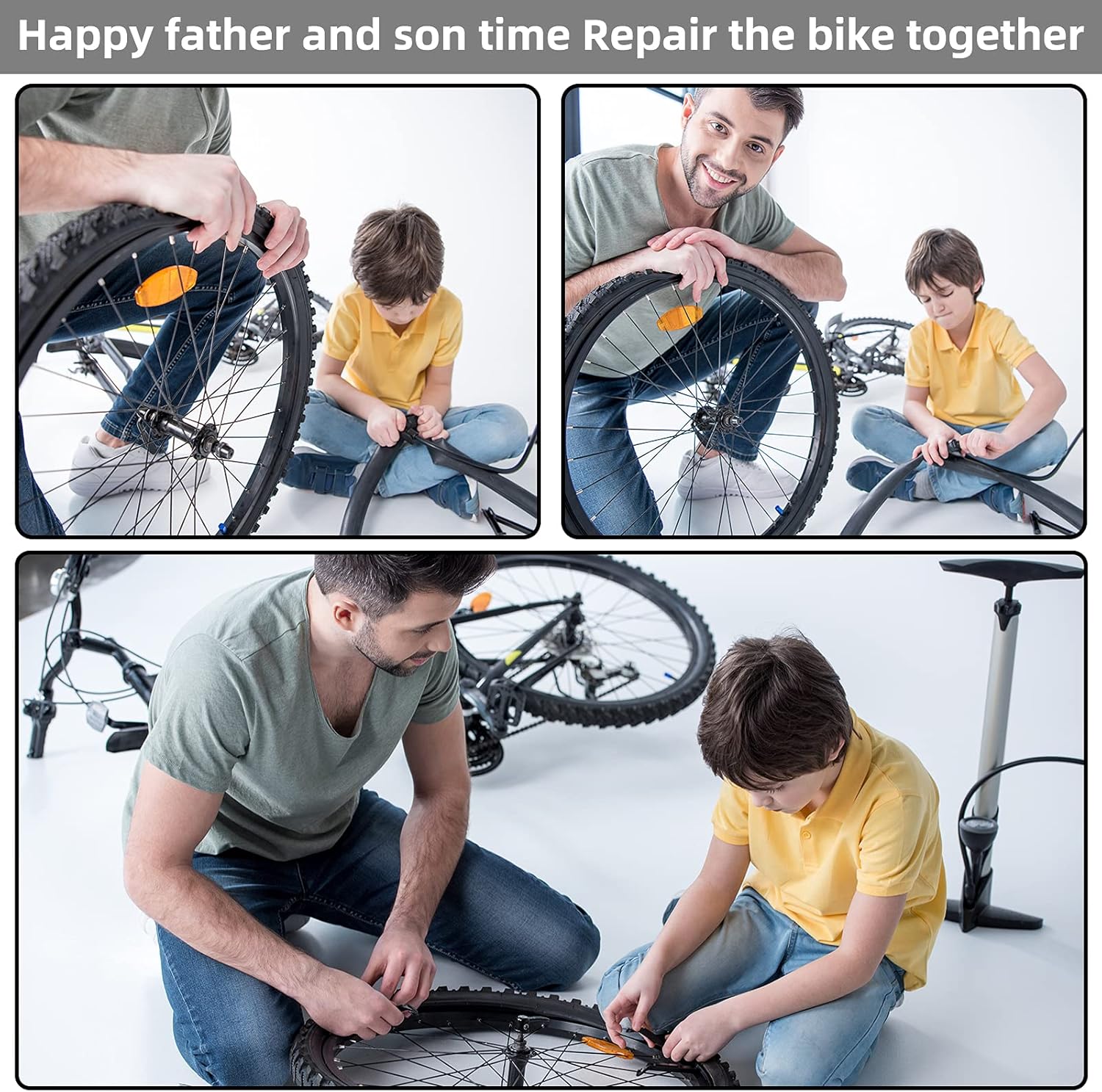 Bike Tire Repair Kit - Bycicle Inner Tube Puncture Patch Kits, with Vulcanizing - Image 4