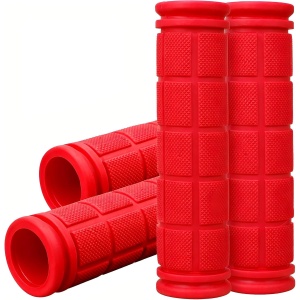 CHUNZEXI 4 PCS Bike Handlebar Grips, Rubber Bicycle Bar Grips Replacement