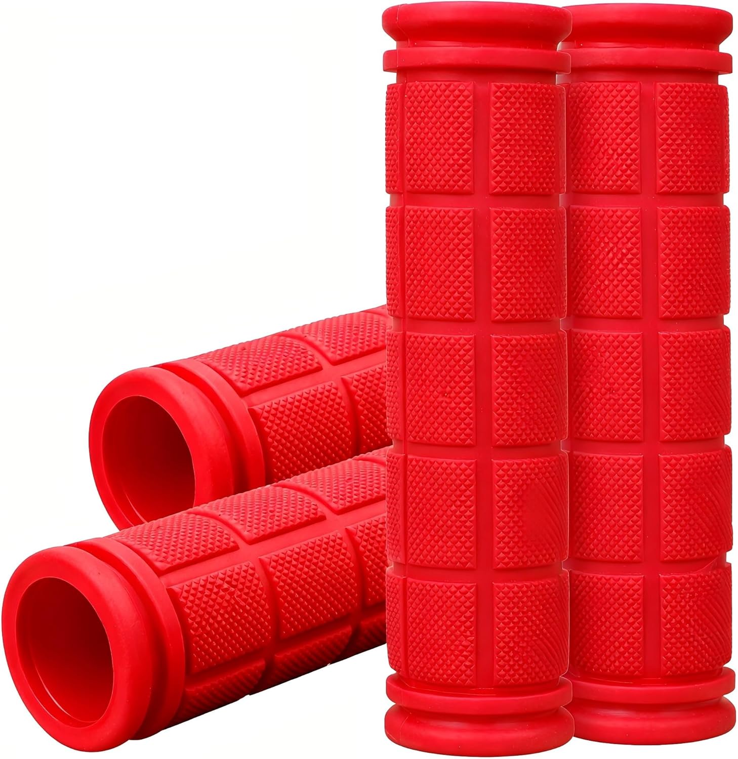 CHUNZEXI 4 PCS Bike Handlebar Grips, Rubber Bicycle Bar Grips Replacement
