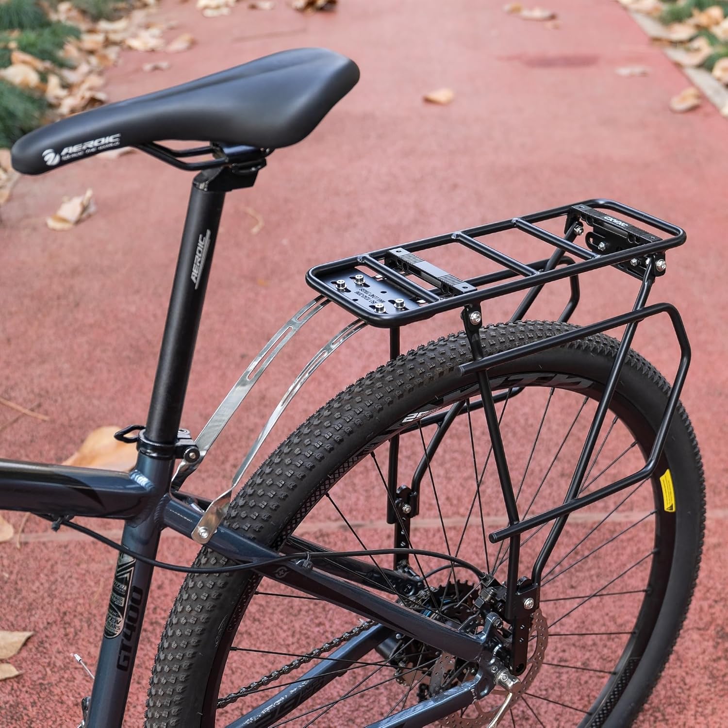CXWXC Rear Bike Rack with Basket - Bike Cargo Rack for Disc Brake/Non-Disc Brake - Image 8