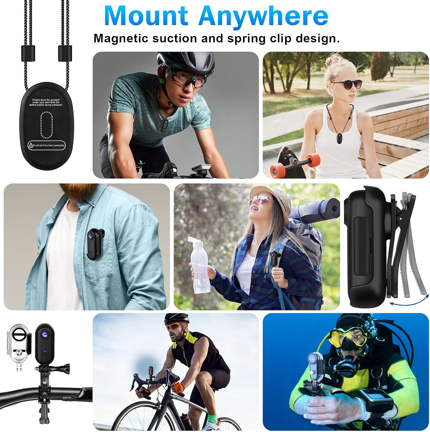 i3 4K Thumb Action Camera, Tiny Size, Mount Anywhere, Small Body Camera - Image 4