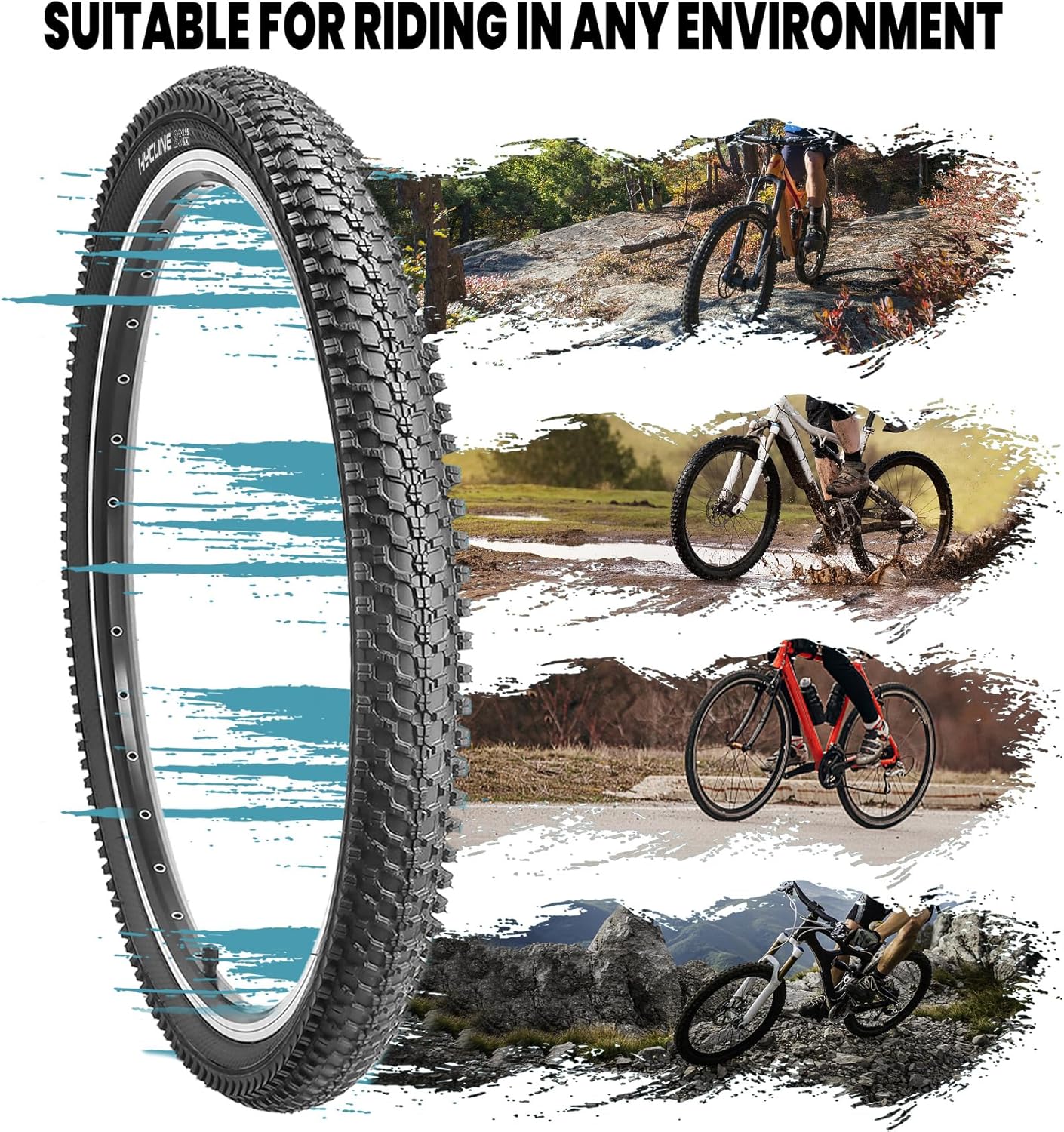 Hycline 2-Pack Mountain Bike Tires Set: 20/24/26/27.5-inch Folding Replacement - Image 6
