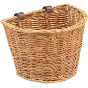 ProSource Wicker & Wire Bike Basket Front Cargo for Women and Men, Fits Most