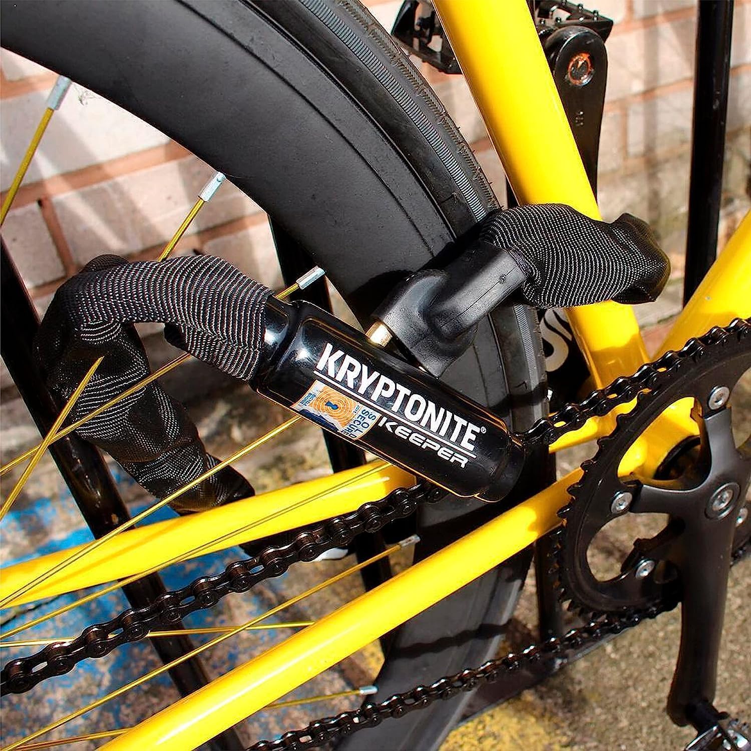 Kryptonite Keeper 585 5mm Chain Bicycle Lock, Black, 5mm x 85cm - Image 4