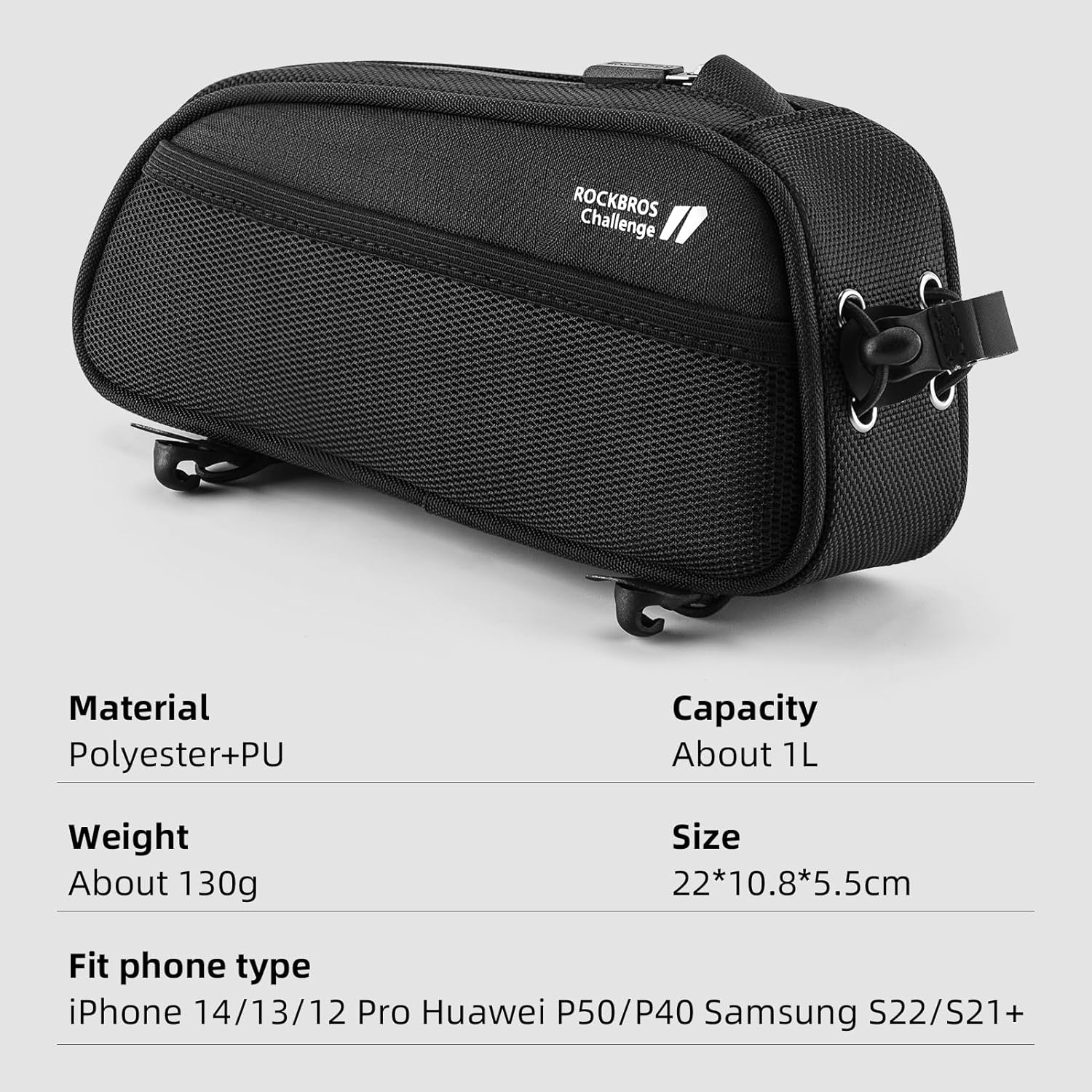 ROCKBROS Top Tube Bike Bag Bicycle Top Tube Bag Front Frame Bag Cycling - Image 7