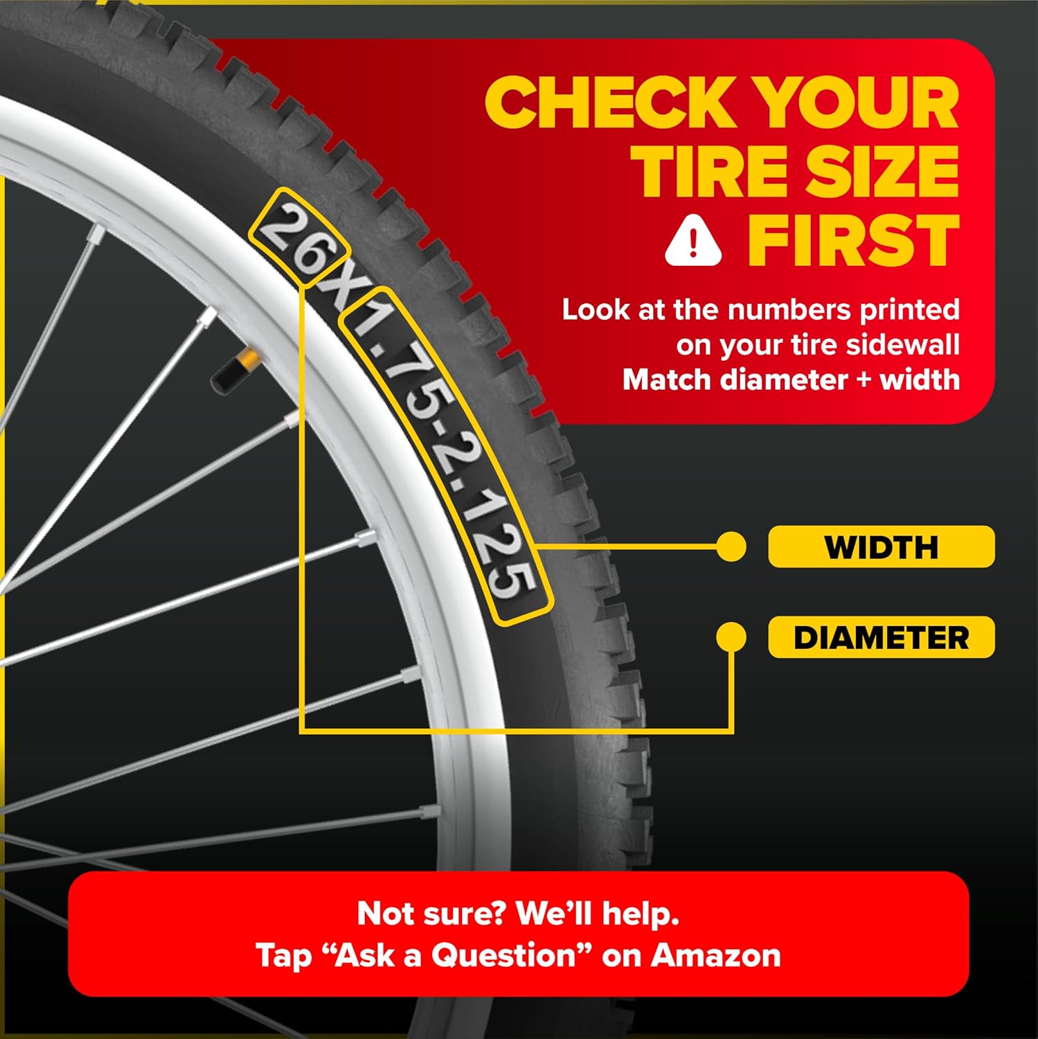 Ultraverse 26" Bike Inner Tubes 26 x 1.75, 1.95, 2.10, 2.125 – Butyl Rubber - Image 2