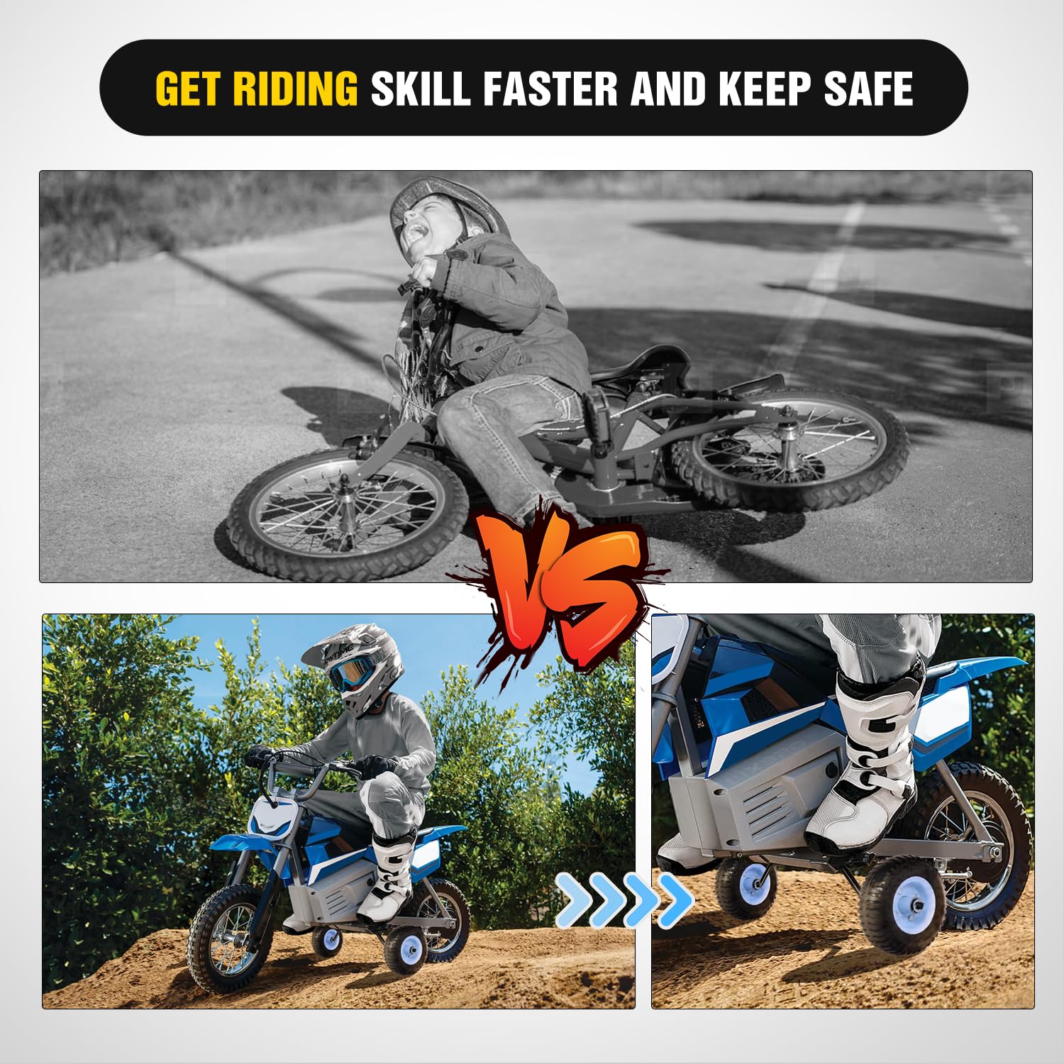 Nilight Dirt Bike Training Wheels Compatible with Razor MX125 MX350 MX400 MX500 - Image 5