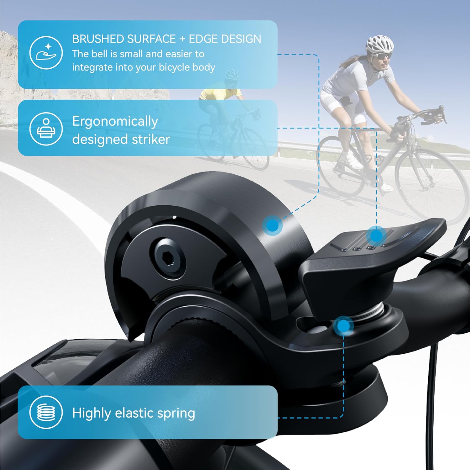 Greallthy Bike Bell - Aluminum Alloy, Clear Loud Sound - for Adults & Kids - Image 4