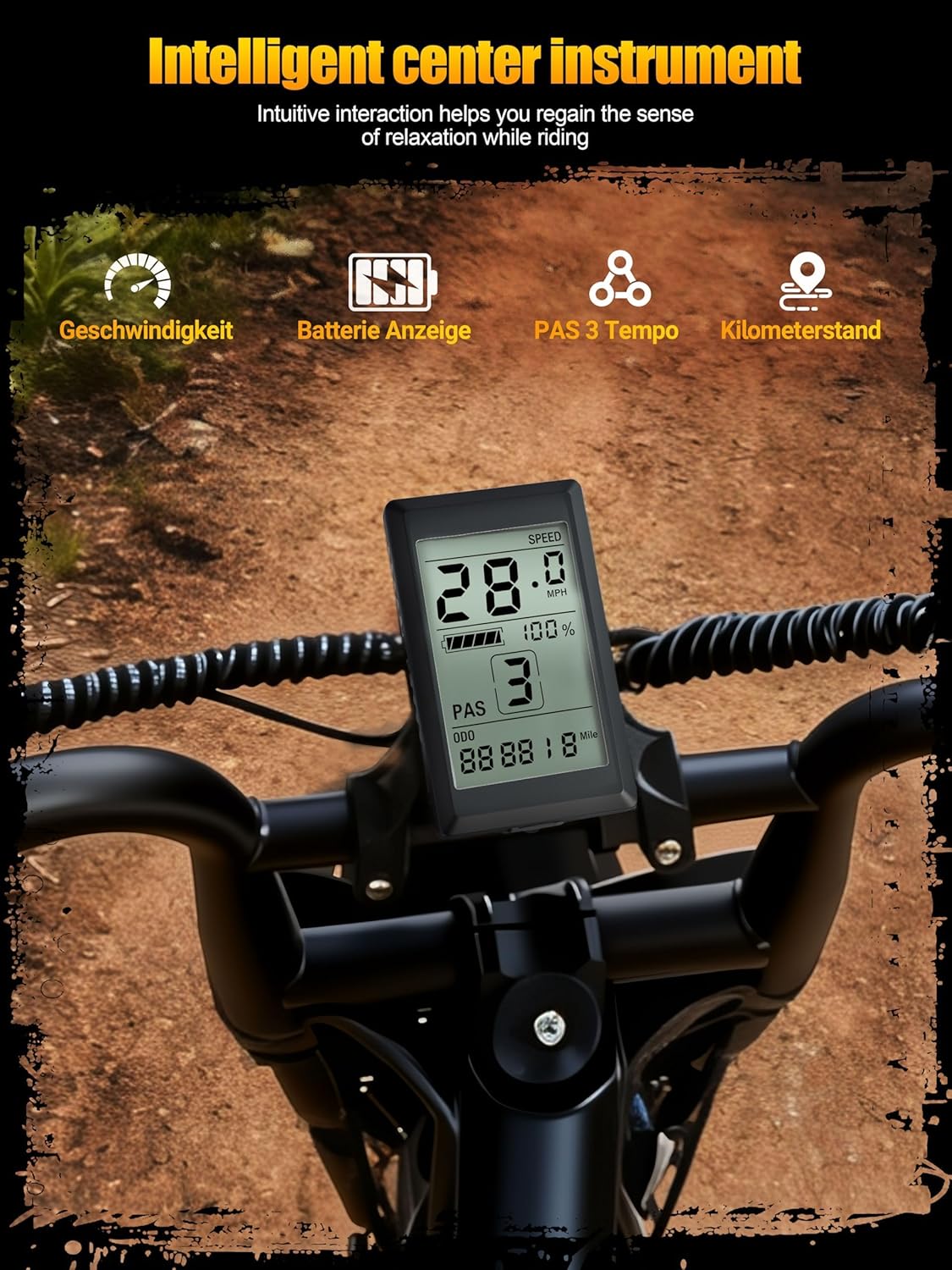 ESKUTE V100 Electric Bike for Adults, Electric Dirt Bike 1500W Peak Motor - Image 7