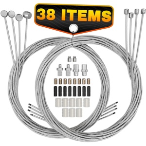 4 Pcs Bike Shifter Cable & 4 Pcs Bike Brake Cable Kit - Durable MTB Set