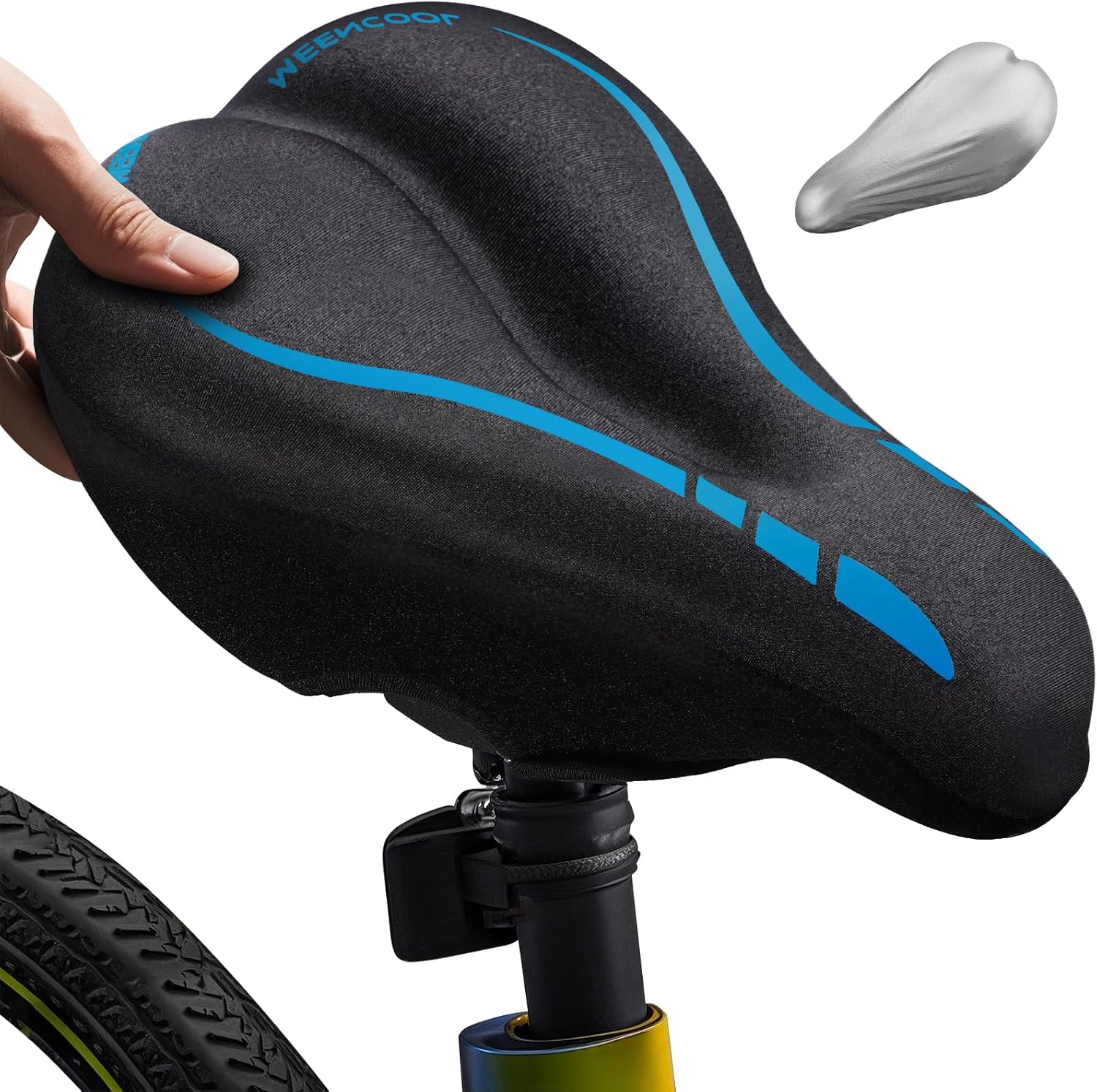 MEENCOOL Bike Seat Cushion - Gel Padded Bike Seat Cover for Men Women Comfort