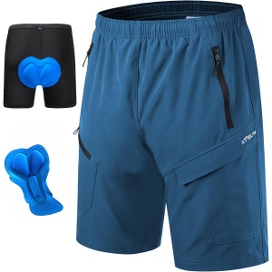 Men's Mountain Bike Shorts 3D Padded Baggy Bicycle Riding Cycling Shorts Quick