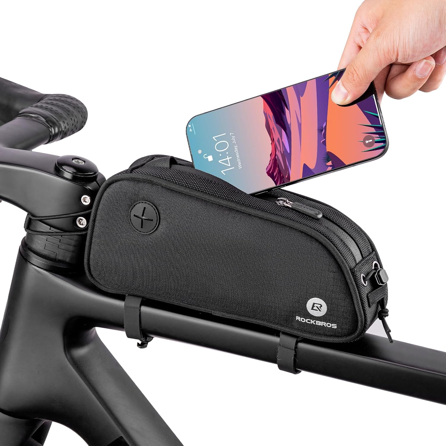 ROCKBROS Top Tube Bike Bag Bicycle Top Tube Bag Front Frame Bag Cycling