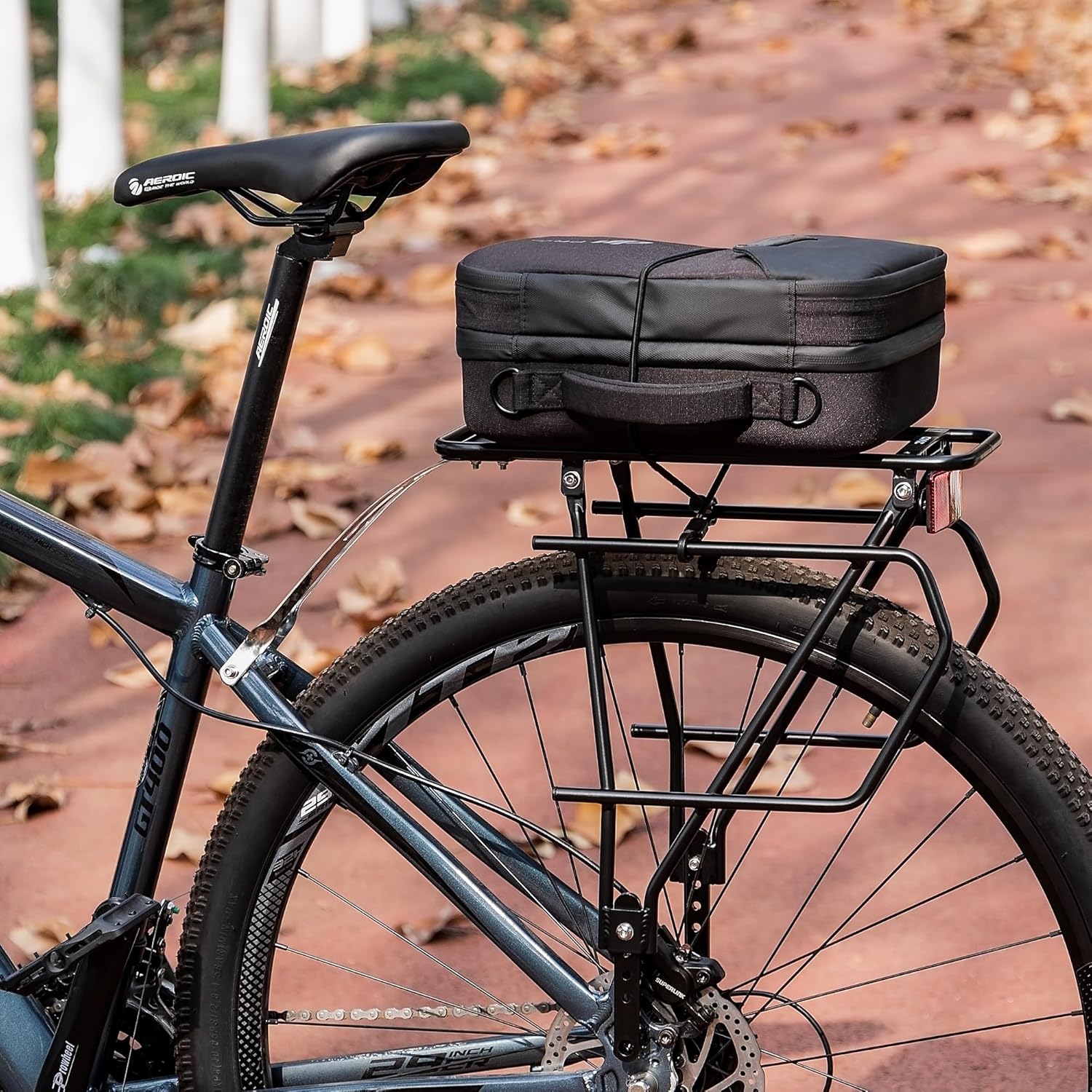CXWXC Rear Bike Rack with Basket - Bike Cargo Rack for Disc Brake/Non-Disc Brake - Image 2