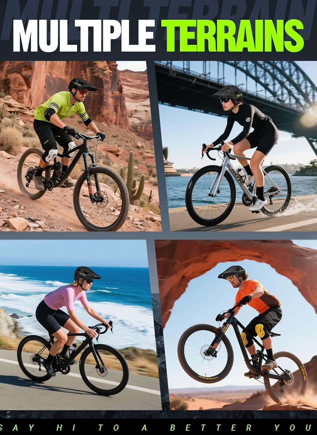 Mountain Bike Helmet for Adults & Youth Lightweight Impact-Resistant - Image 7