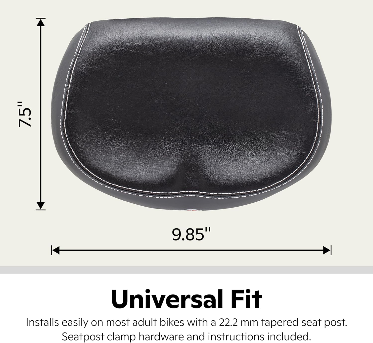 Schwinn Comfort Bike Seat, Quilted or Foam Padded Bike Saddle, Various Styles - Image 7