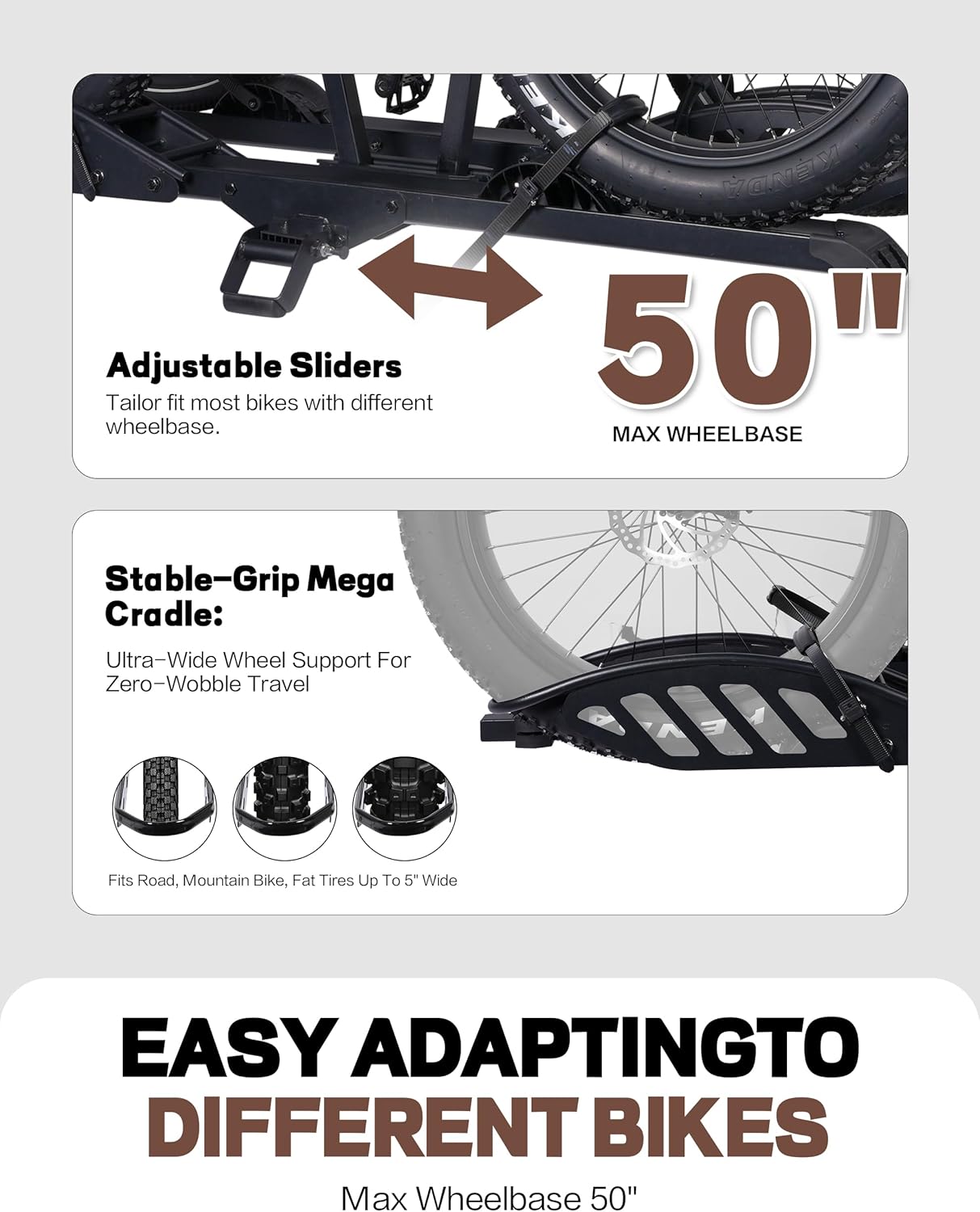 Young Electric E-Bike Rack with Ramp, Hitch 2 Bike Rack, 200 lbs Capacity - Image 8