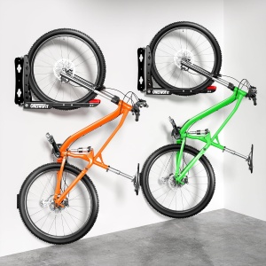 Swivel Bike Wall Mount, 2 Pack Bike Rack Garage No Heavy Lifting, Space Saving