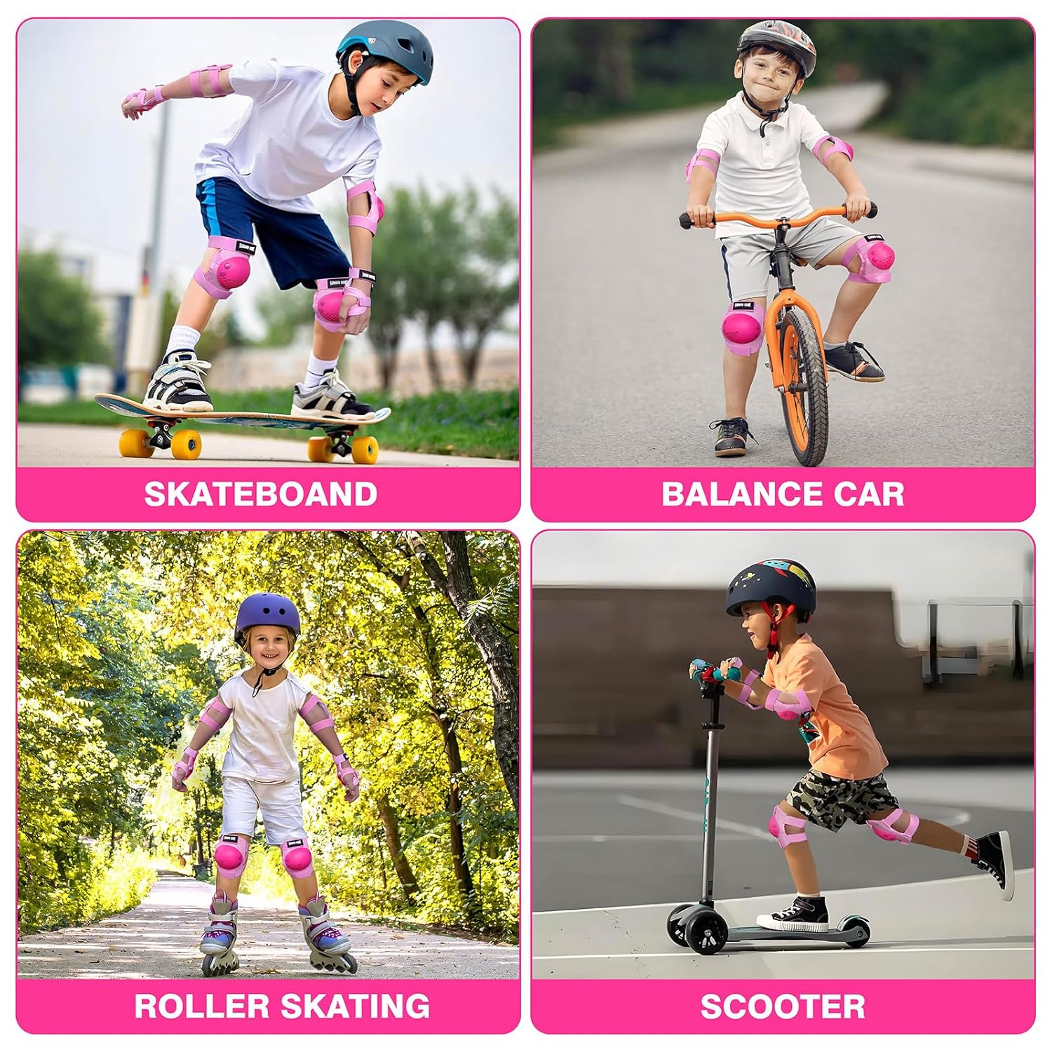 Kids/Youth Knee Pads Elbow Pads Wrist Guards 3 in1Protective Set, for 3-15 Years - Image 7
