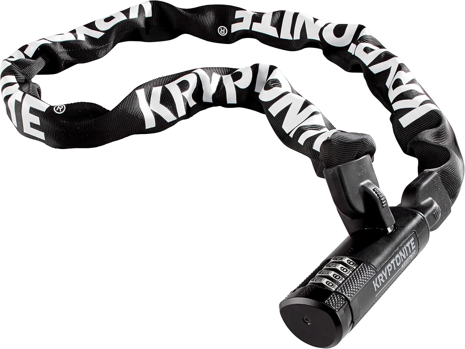 Kryptonite Keeper 712 Combo Bike Chain Lock, 4 Feet Long 7mm Steel Chain Heavy
