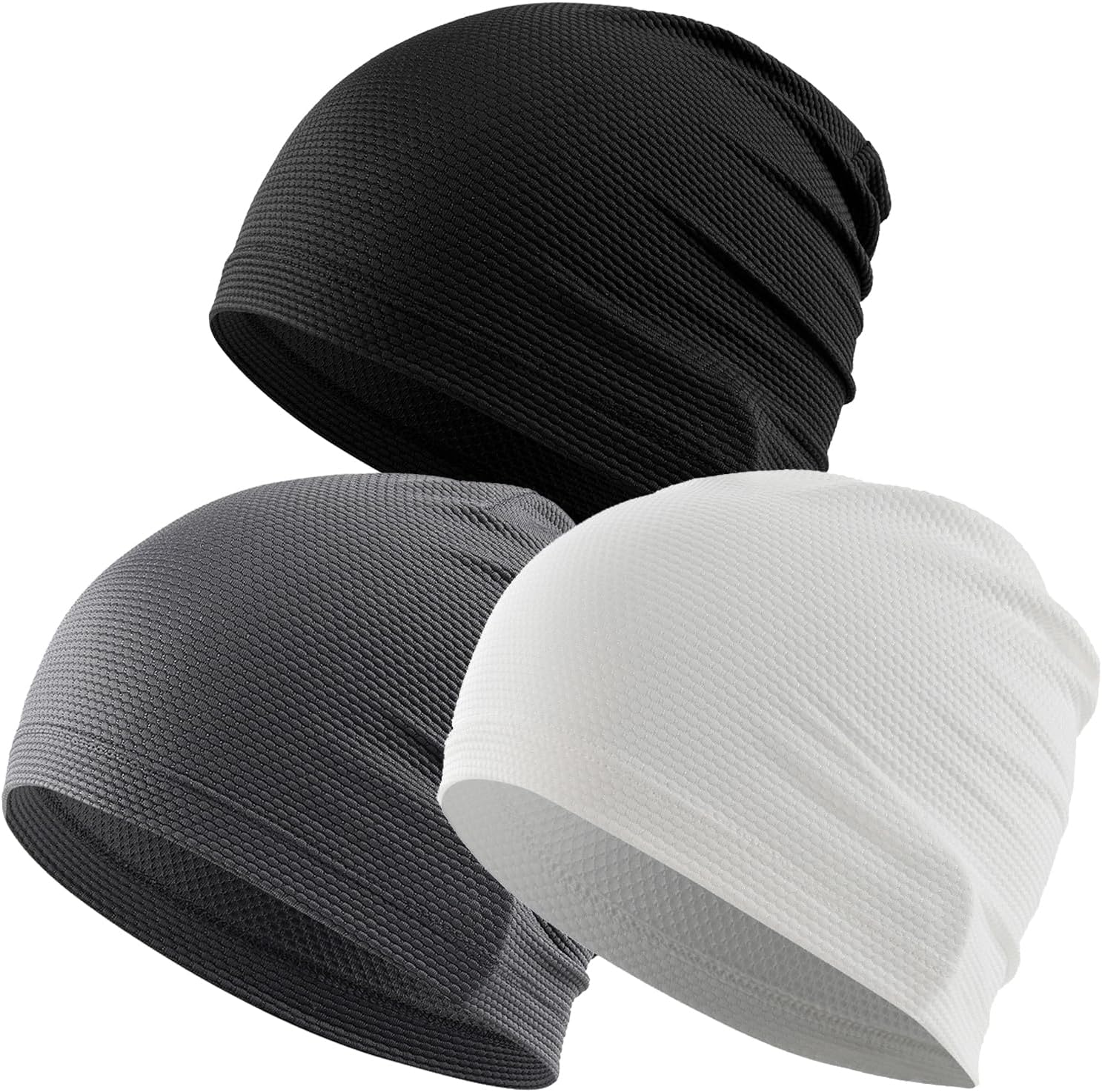 3-Pack Cooling Skull Caps for Men - Breathable Quick Dry Skull Cap Helmet Liner