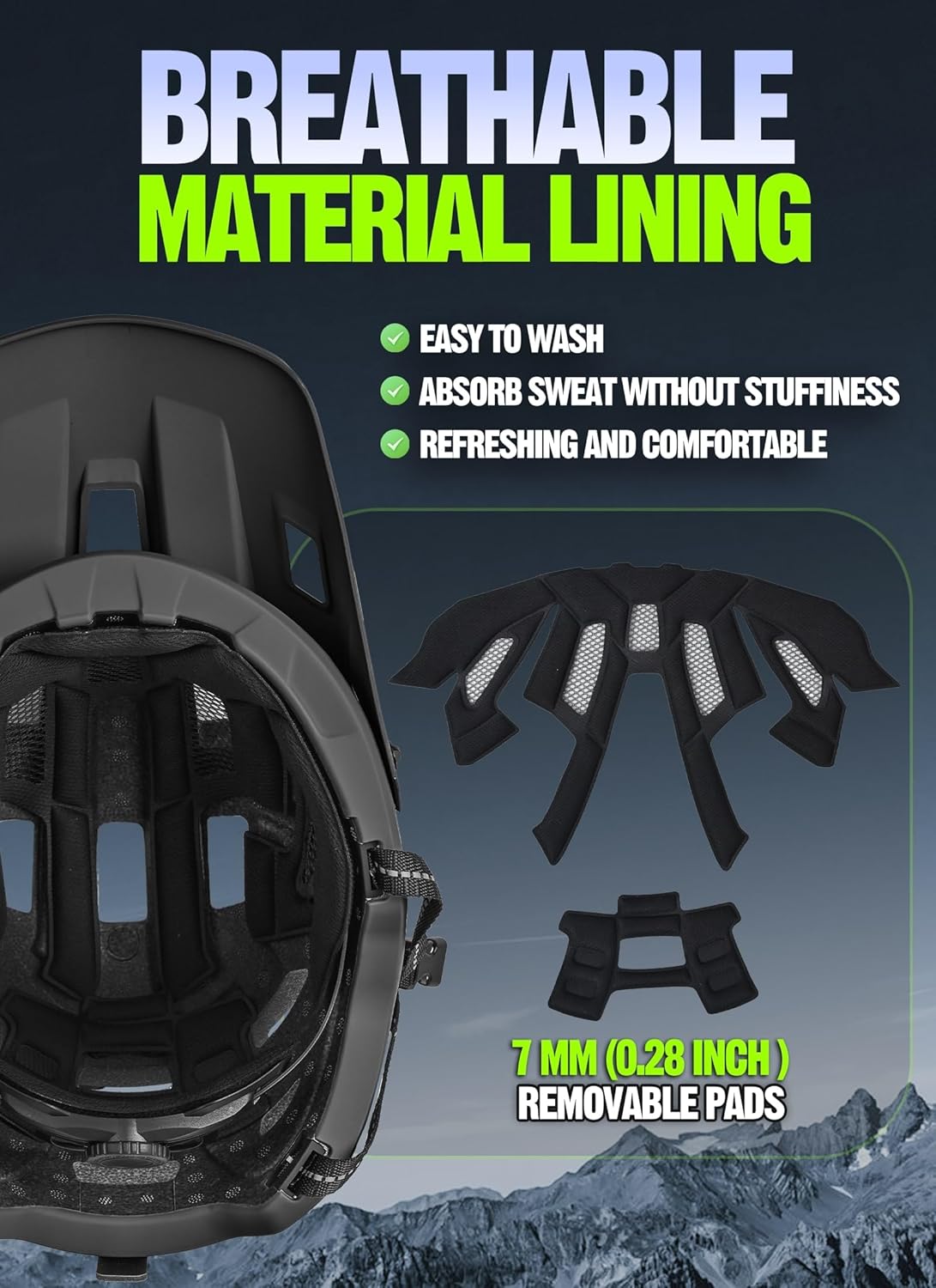 Mountain Bike Helmet for Adults & Youth Lightweight Impact-Resistant - Image 6