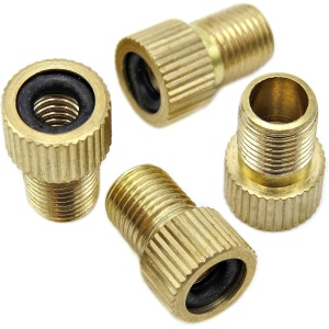 Brass Presta Valve Adapter - Convert Presta to Schrader - Inflate Tire Using