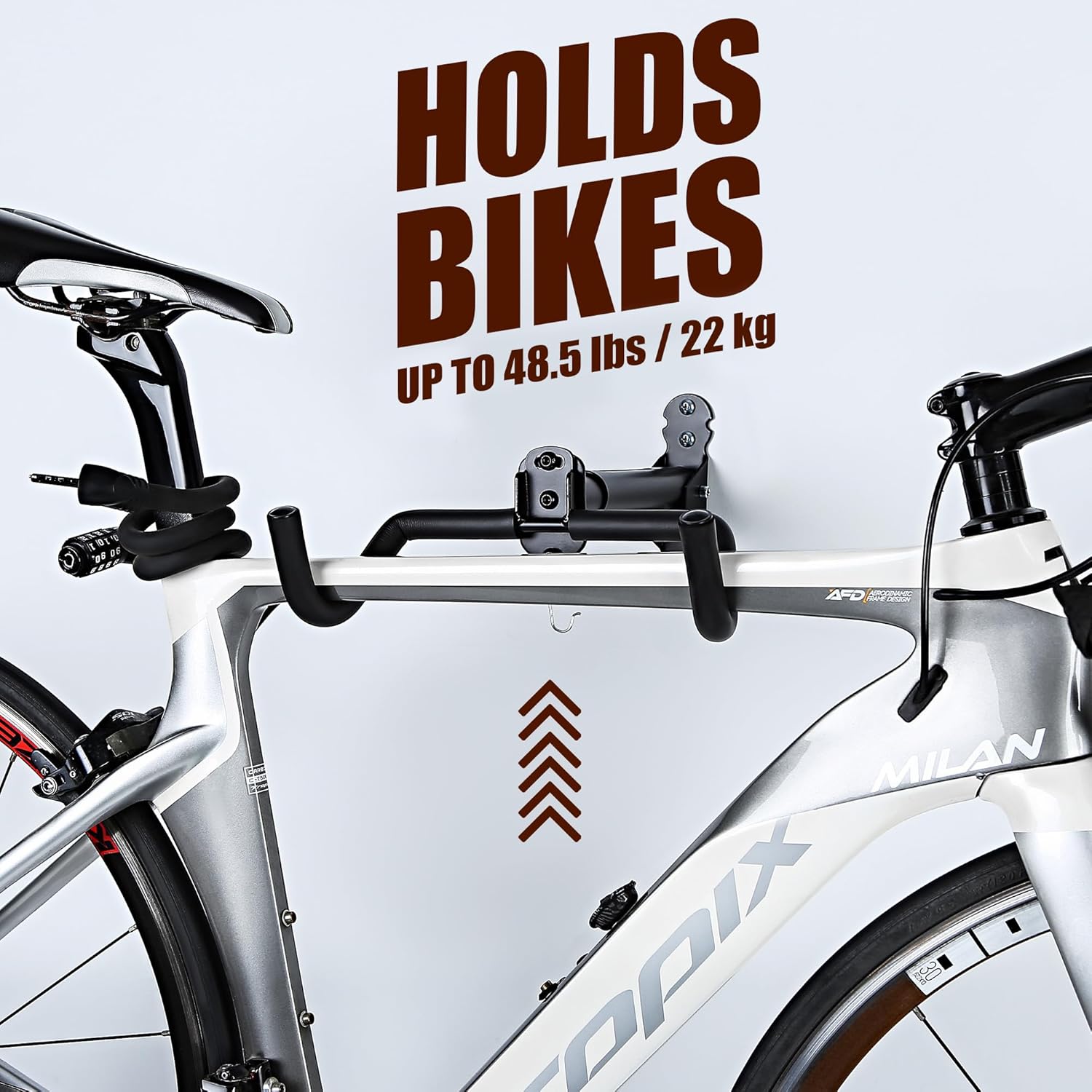 Gootus Bike Wall Mount Hanger - Horizontal Bicycle Indoor Storage Rack - Image 2