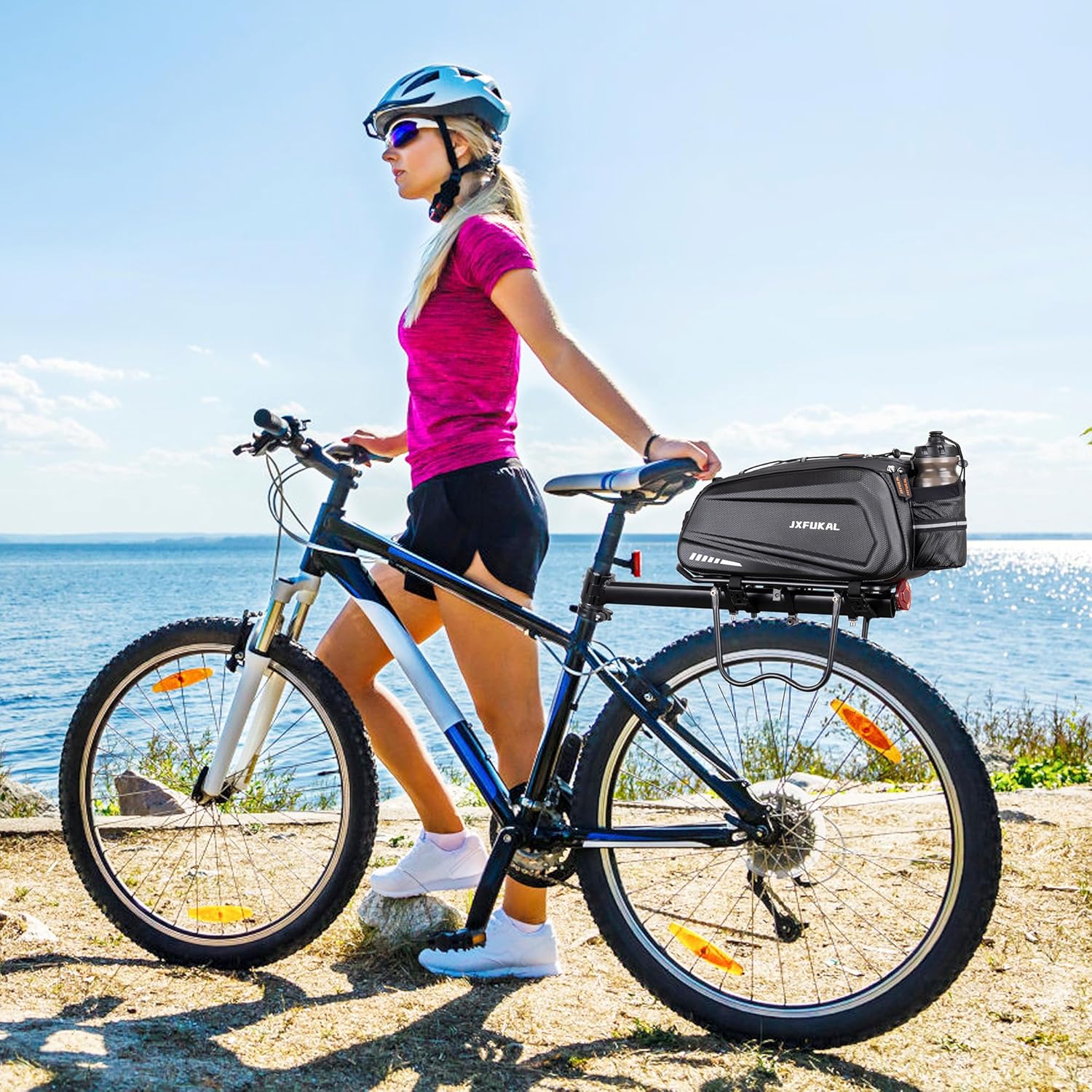JXFUKAL Bike Bags for Bicycle Rear rack - 9.5L/17L/40L Hard Shell Waterproof - Image 7