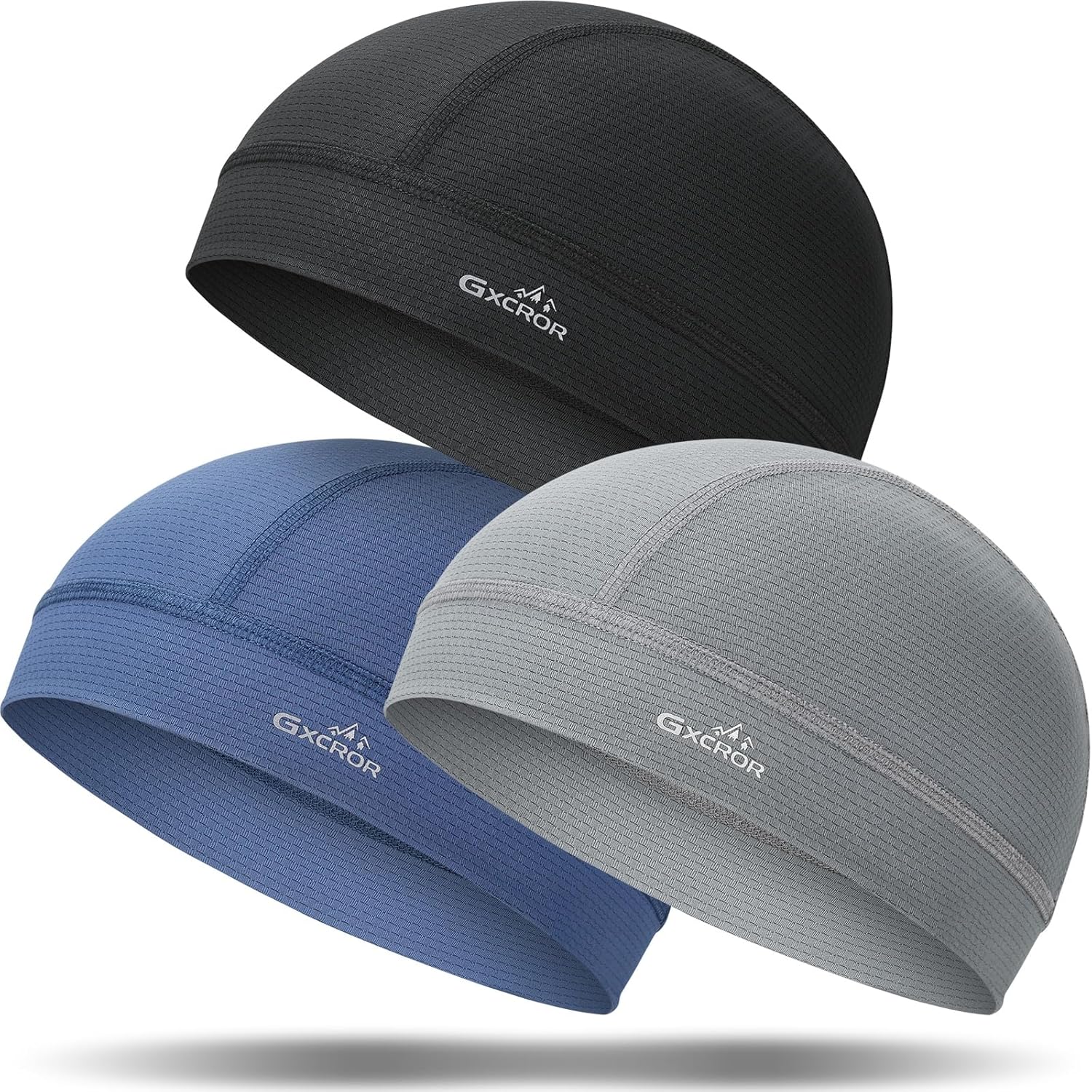 GXCROR 3 Pack Cooling Skull Cap with Sweat-Wicking & Anti-Odor Technology