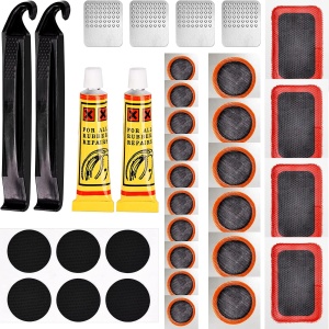 34pcs Bike Tire Repair Kit Bicycle Inner Tube Puncture Patches