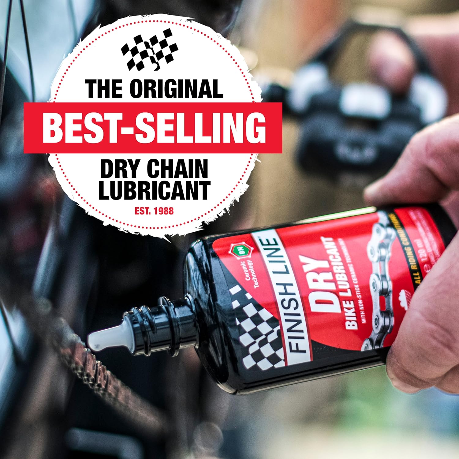 Finish Line Dry Bike Chain Lube – Ceramic Dry-Film Lubricant – Dirt & Dust - Image 2