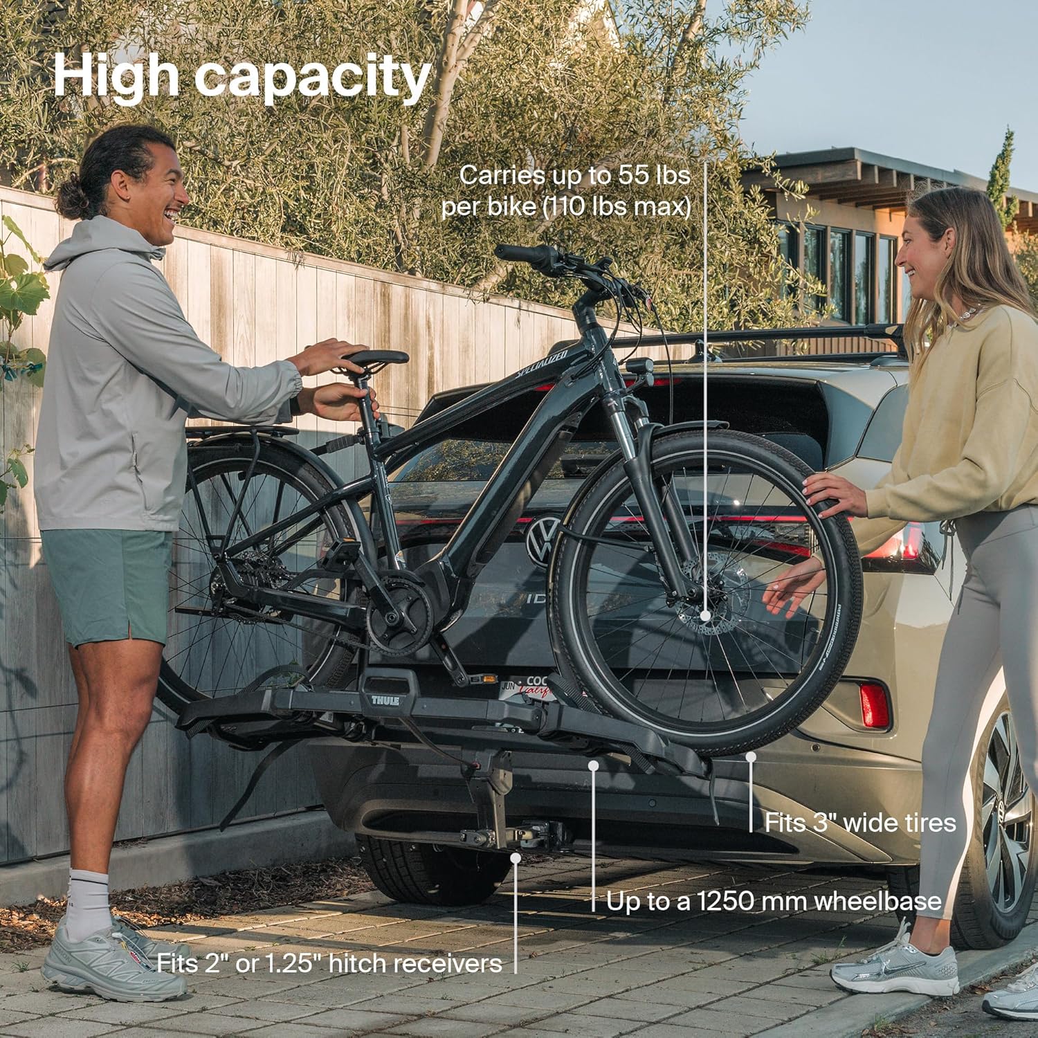 Thule Outpace 2 Bike Hitch Rack - Compact & Lightweight Platform Bike Rack - Image 4